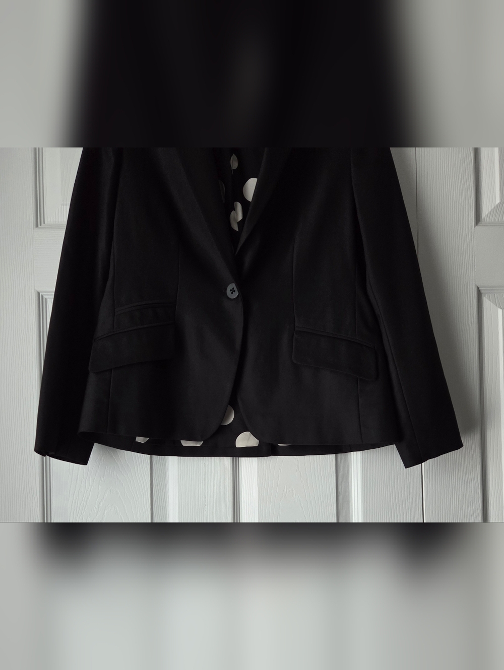 Chico's Black Single-Button Women's Blazer. Chico's Size 1 US Size M/8 - Picture 5 of 11